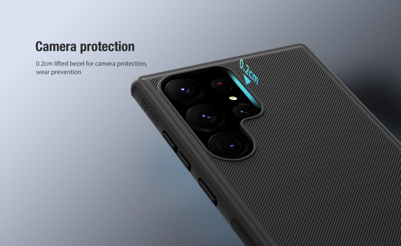Ốp Lưng Samsung Galaxy S23 Ultra Nhựa Sần Hiệu Nillkin Chính Hãng được làm bằng chất nhựa PU sần cao cấp viền hai bên dẻo chống sốc tốt